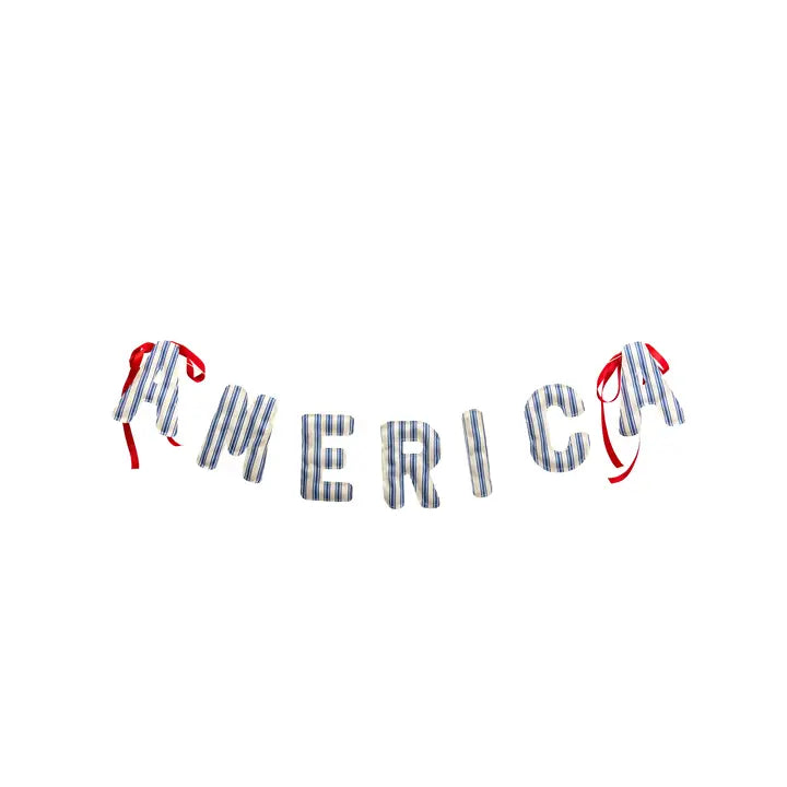 American Ticking Fabric Puffy Banner