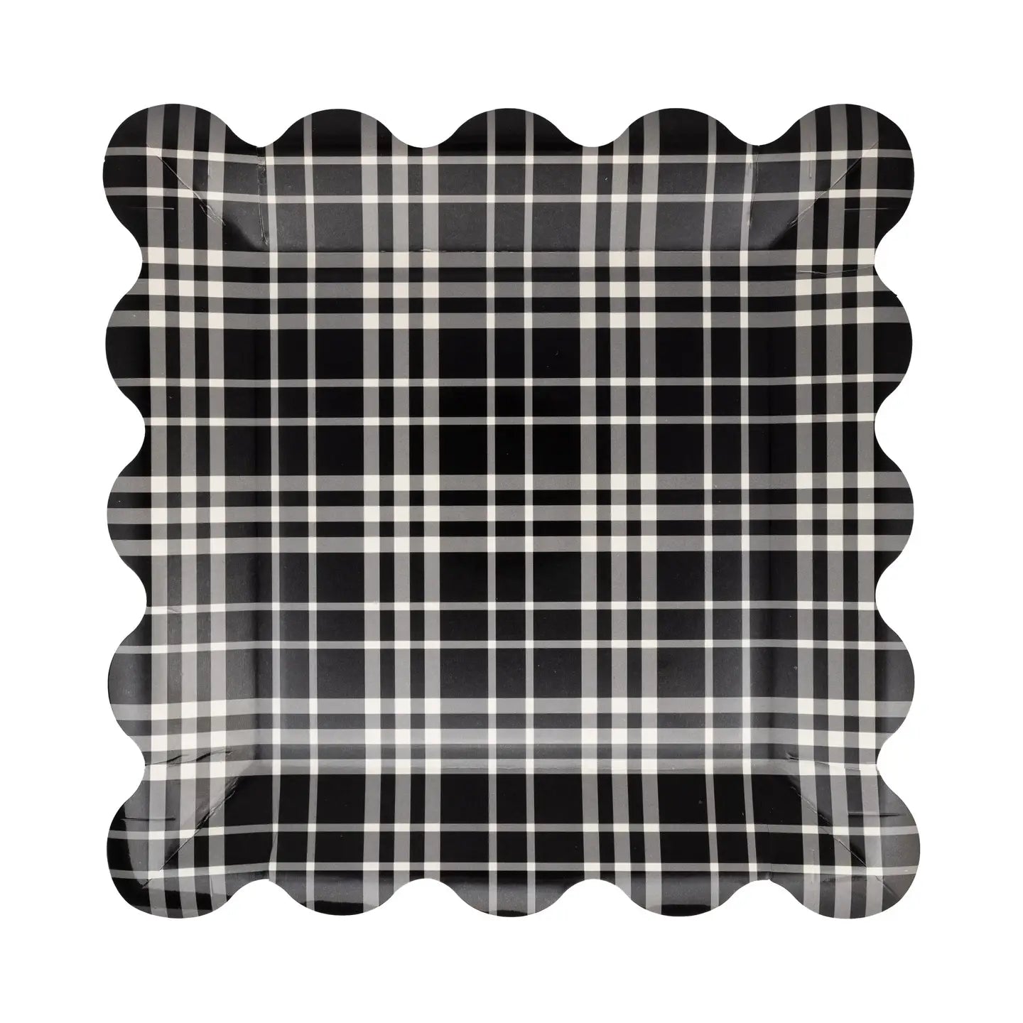 Black & White Plaid Plate