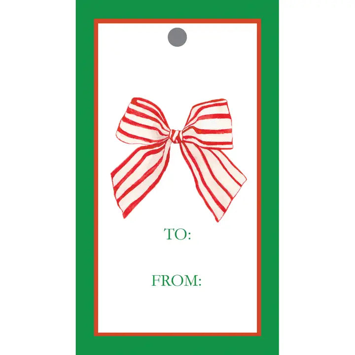 Red Bow Gift Tag