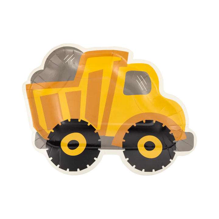 Construction Dump Truck Paper Plate