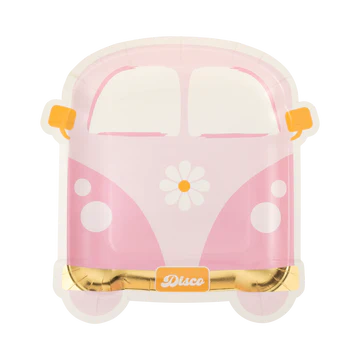 Disco Daisy Van Shaped Paper Plate
