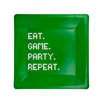 Eat Game Party Square Plate