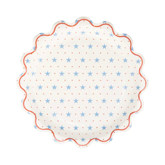 Hamptons Petite Stars 9” Paper Plate