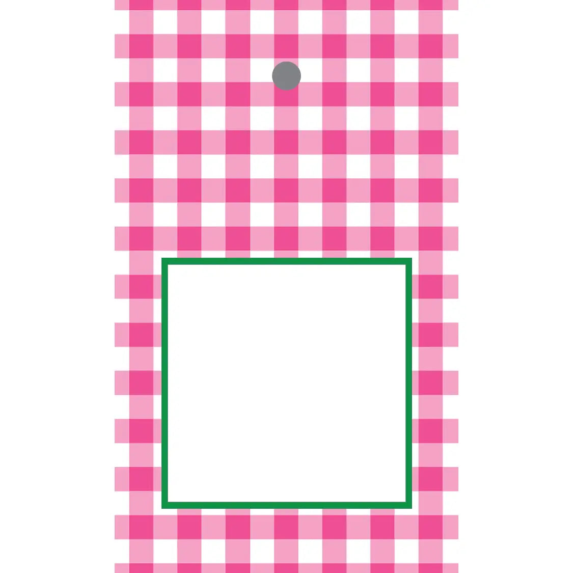 Hot Pink Gingham Check Gift Tags