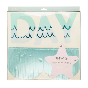 Mermaid Happy Birthday Banner Set