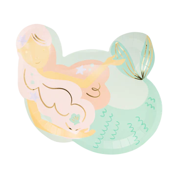 Mermaid Shaped Paper Plate