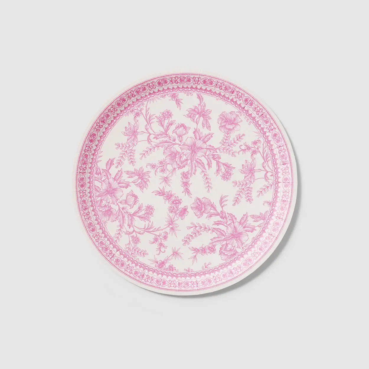 Perfectly Pink Toile Large Plates