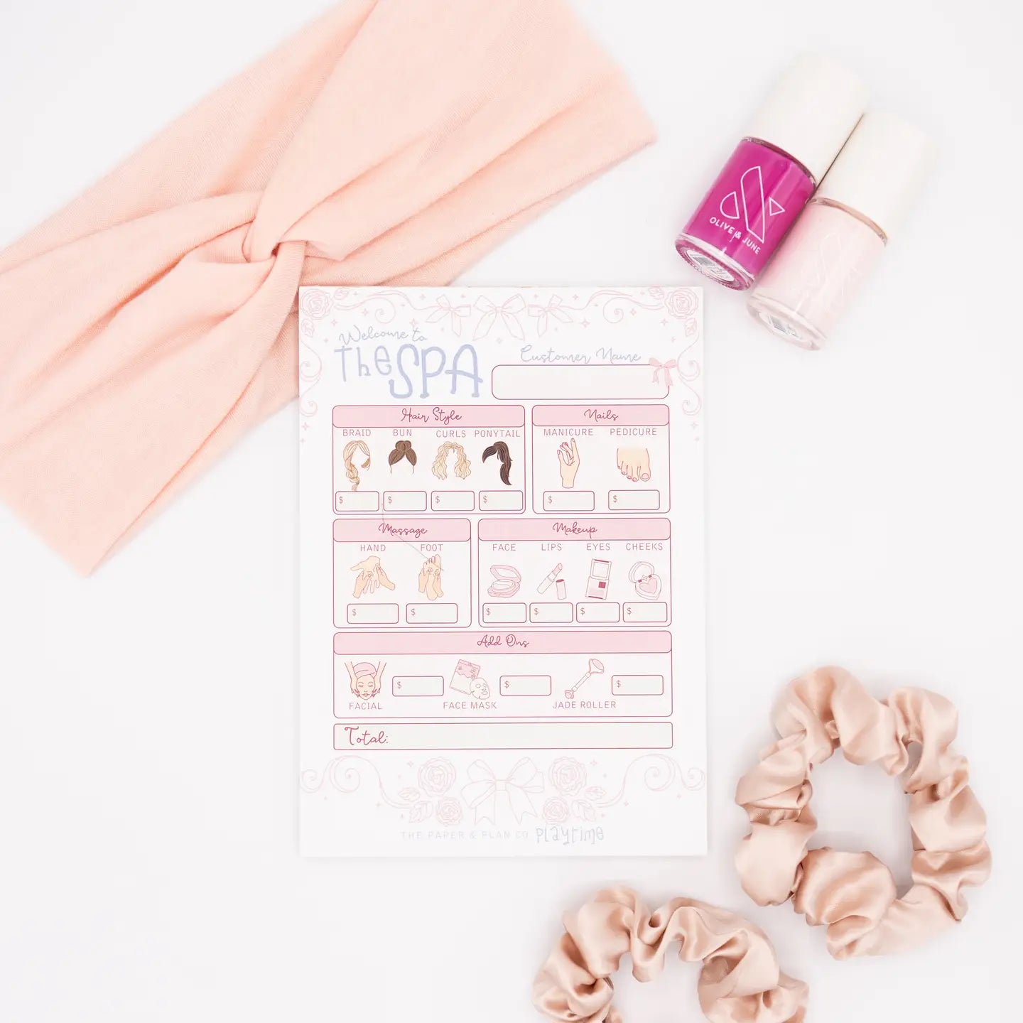 Kids Spa Day Activity Notepad