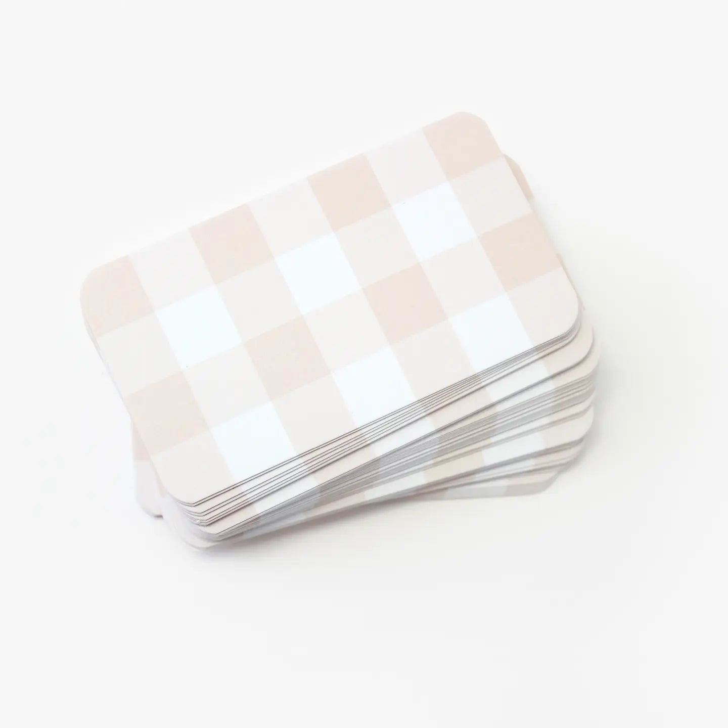 Tan Gingham Pocket Notes