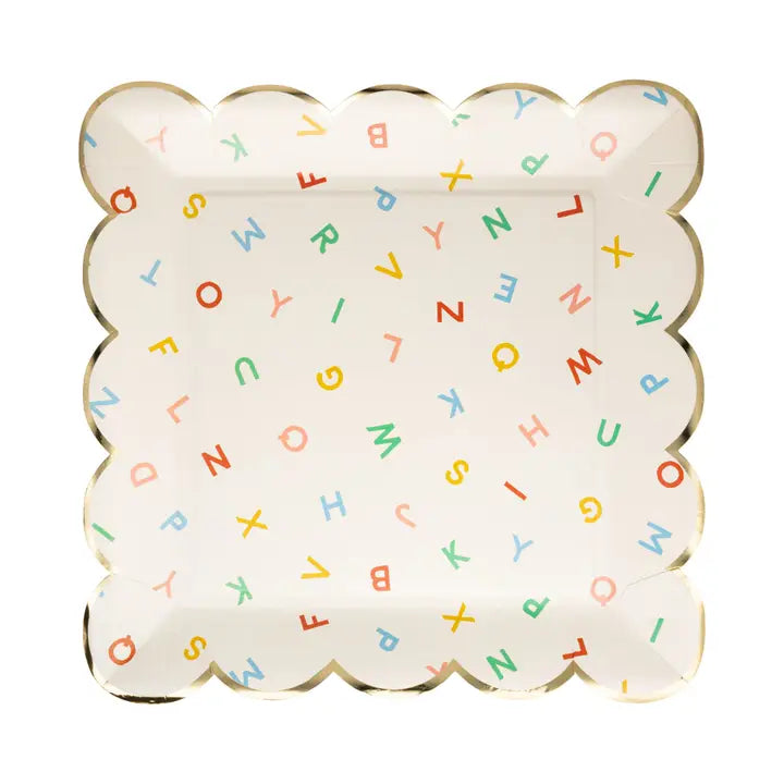 Scattered Alphabet Plate