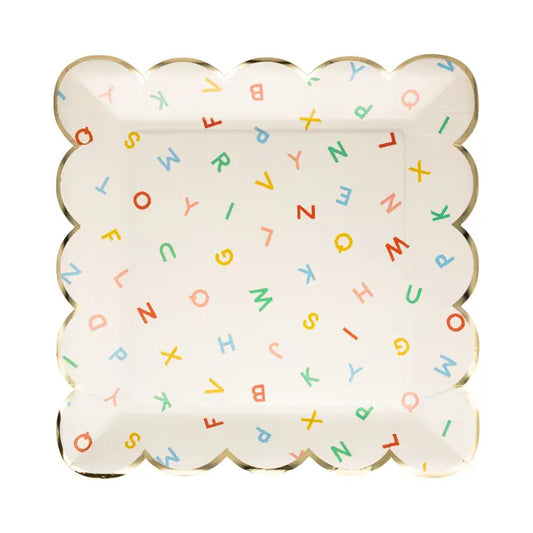 Scattered Alphabet Plate