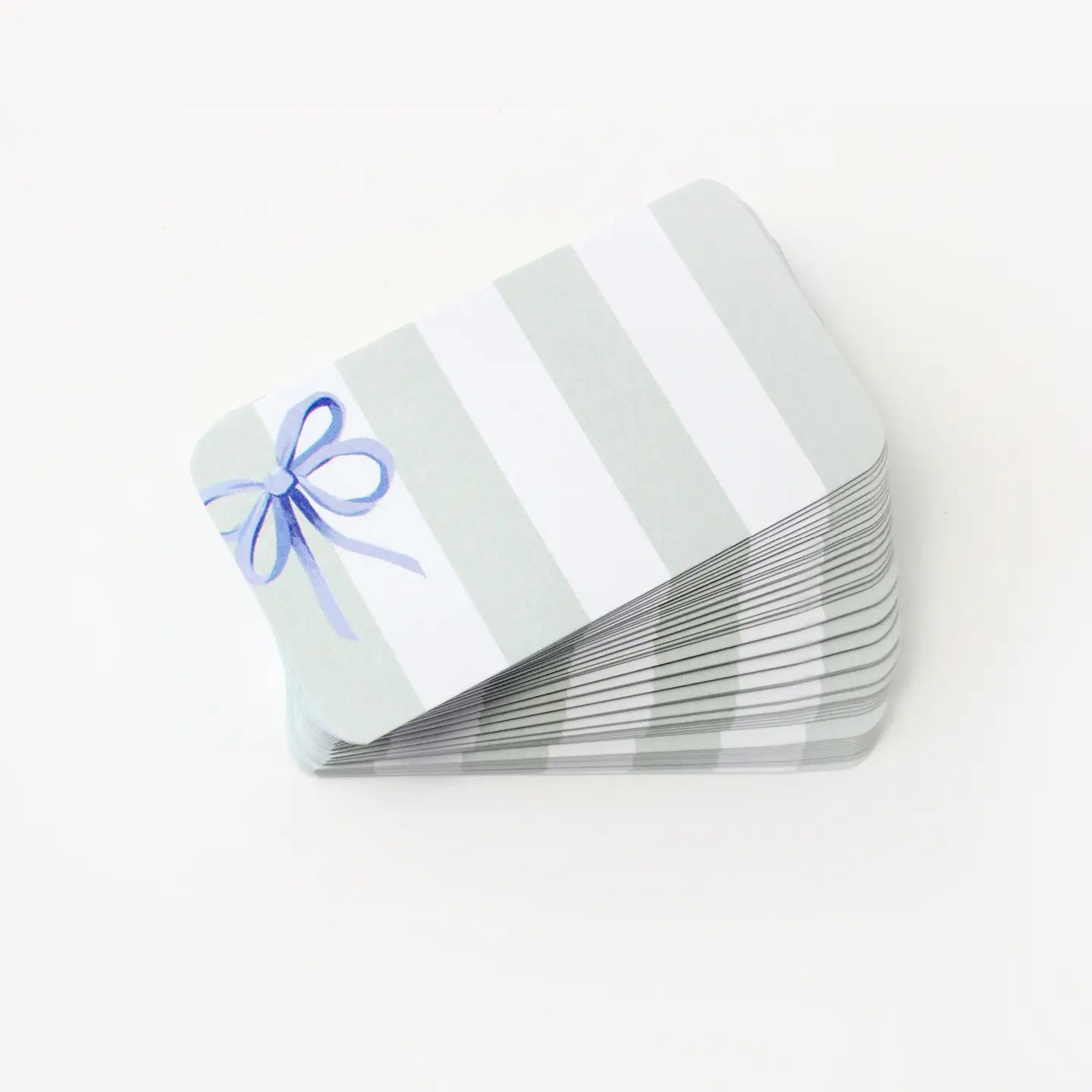 Blue Bow Stripes Pocket Notes