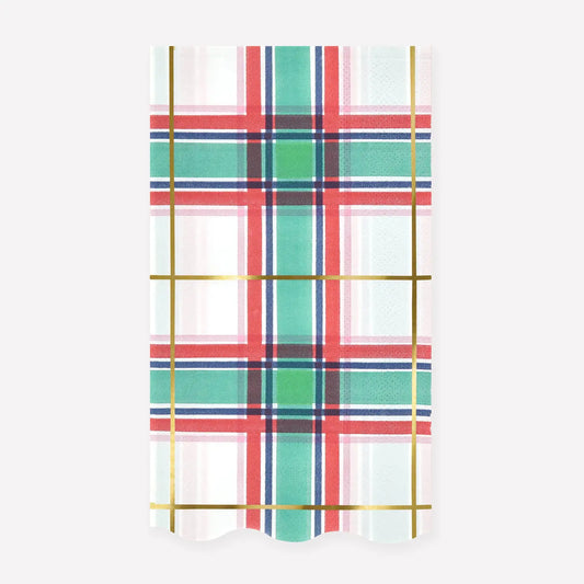 Bright Tartan Plaid Guest Towels