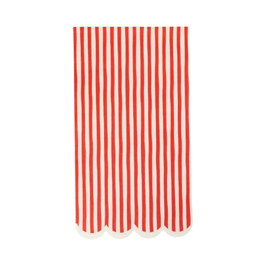 Candy Cane Stripe Scalloped Guest Towels