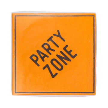 Construction Sign Paper Cocktail Napkin