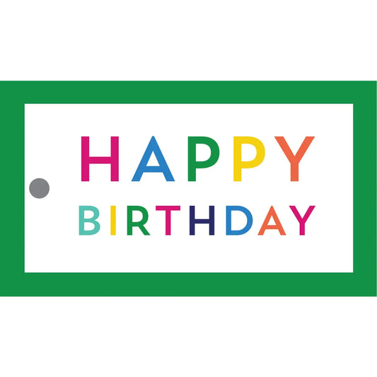 Colorful Birthday Gift Tags