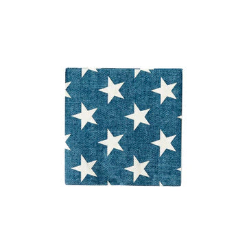 Navy Star Cocktail Napkin