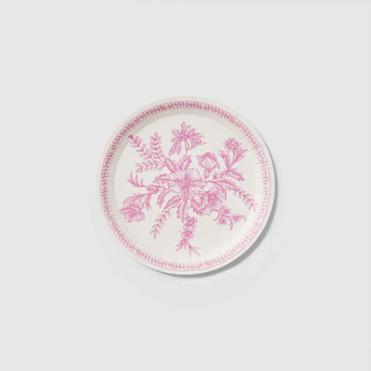 Perfectly Pink Toile Small Plates