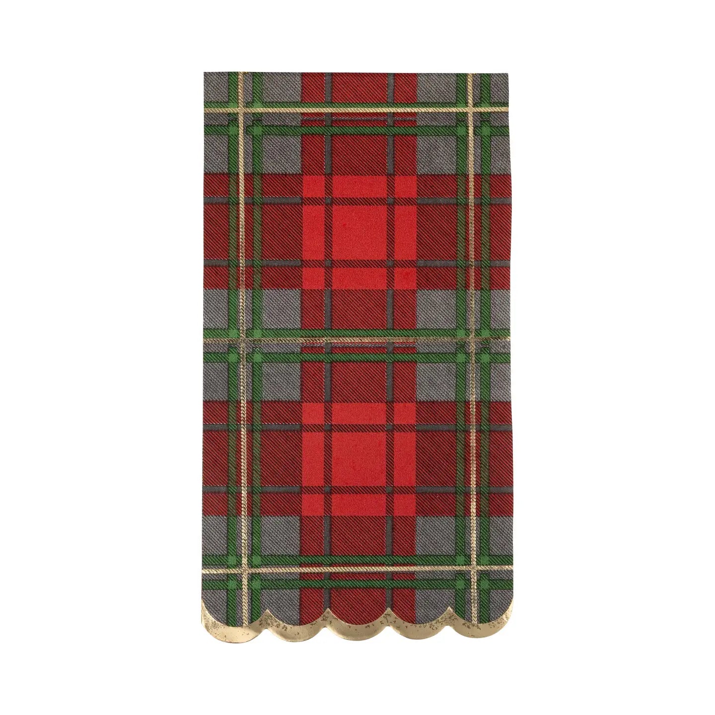 Red Tartan Plaid Guest Towel