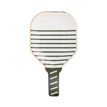 White Paddle Shaped Paper Plate