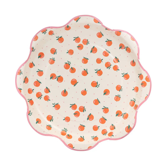Oranges Scalloped Plate