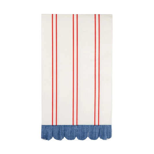 Hamptons Red Striped Dinner Napkin