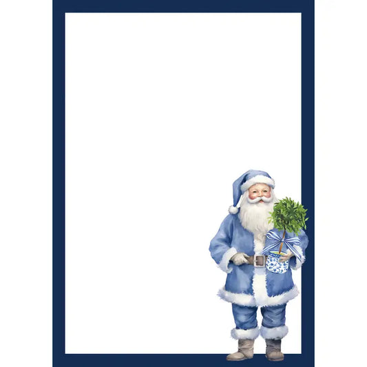 Blue Santa Notepad