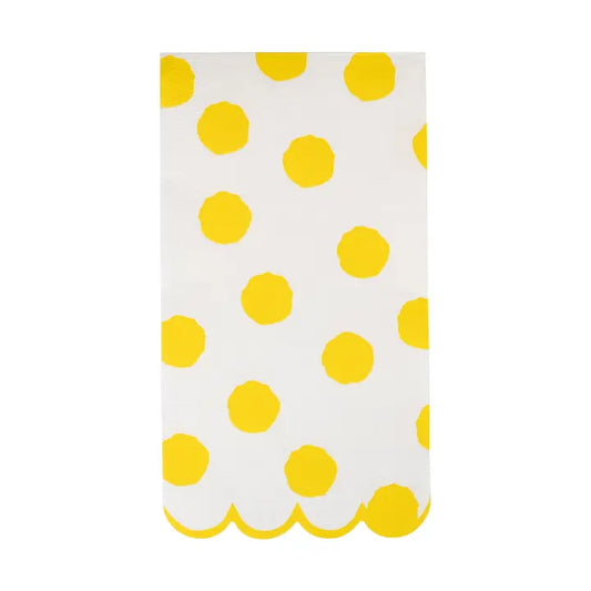 Yellow Polka Dot Dinner Napkin